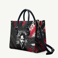 Steve Biko Leather Bag with Black Consciousness Portrait, Power Fist Symbol and Red-Black Freedom - Wonder Print Shop