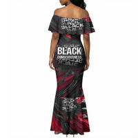 Steve Biko Mermaid Dress with Black Consciousness Portrait, Power Fist Symbol and Red-Black Freedom - Wonder Print Shop