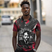 Steve Biko Polo Shirt with Black Consciousness Portrait, Power Fist Symbol and Red-Black Freedom - Wonder Print Shop