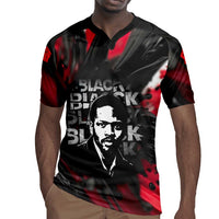 Steve Biko Rugby Jersey with Black Consciousness Portrait, Power Fist Symbol and Red-Black Freedom - Wonder Print Shop