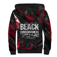 Steve Biko Sherpa Hoodie with Black Consciousness Portrait, Power Fist Symbol and Red-Black Freedom - Wonder Print Shop