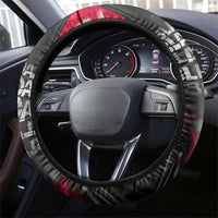 Steve Biko Steering Wheel Cover with Black Consciousness Portrait, Power Fist Symbol and Red-Black Freedom - Wonder Print Shop