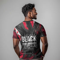 Steve Biko T shirt with Black Consciousness Portrait, Power Fist Symbol and Red-Black Freedom - Wonder Print Shop