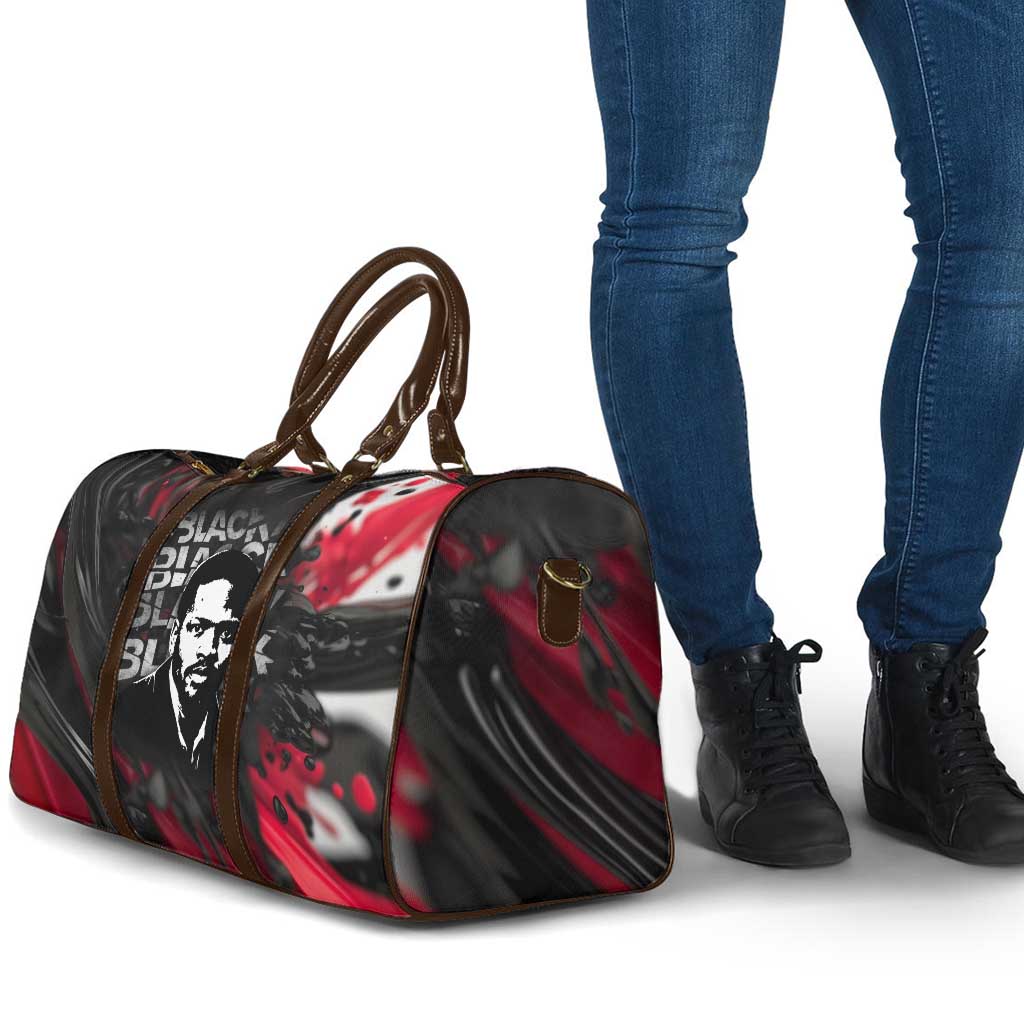 Steve Biko Travel Bag with Black Consciousness Portrait, Power Fist Symbol and Red-Black Freedom - Wonder Print Shop