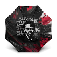 Steve Biko Umbrella with Black Consciousness Portrait, Power Fist Symbol and Red-Black Freedom - Wonder Print Shop