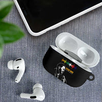 Steve Biko AirPods Case with Microphone Portrait, Black Consciousness Quote and Vibrant Ethnic Wave - Wonder Print Shop