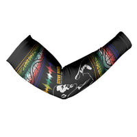 Steve Biko Arm Sleeves with Microphone Portrait, Black Consciousness Quote and Vibrant Ethnic Wave - Wonder Print Shop