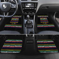 Steve Biko Car Mats with Microphone Portrait, Black Consciousness Quote and Vibrant Ethnic Wave - Wonder Print Shop