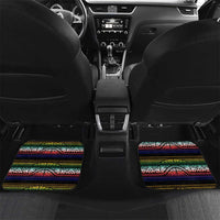 Steve Biko Car Mats with Microphone Portrait, Black Consciousness Quote and Vibrant Ethnic Wave - Wonder Print Shop