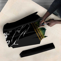 Steve Biko Umbrella with Microphone Portrait, Black Consciousness Quote and Vibrant Ethnic Wave - Wonder Print Shop