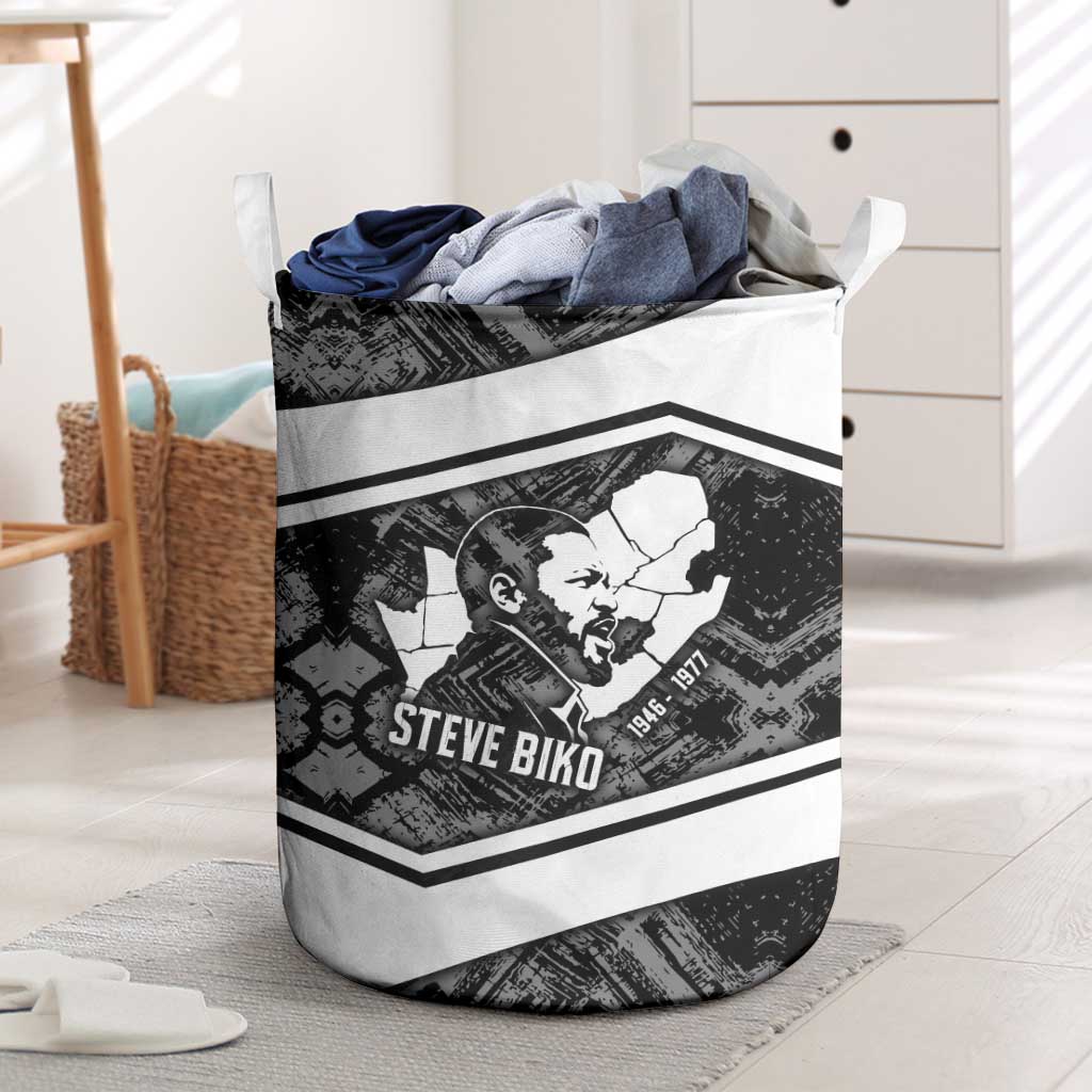 Steve Biko Laundry Basket with Monochrome Portrait, Ideas Do Not Die Quote - Wonder Print Shop