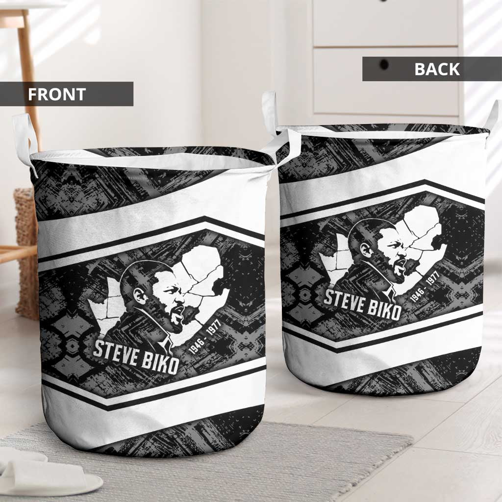 Steve Biko Laundry Basket with Monochrome Portrait, Ideas Do Not Die Quote - Wonder Print Shop