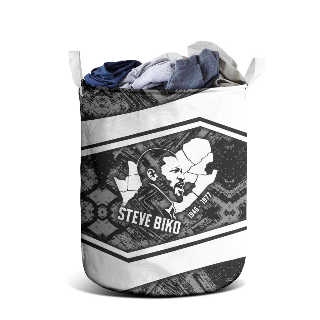 Steve Biko Laundry Basket with Monochrome Portrait, Ideas Do Not Die Quote - Wonder Print Shop