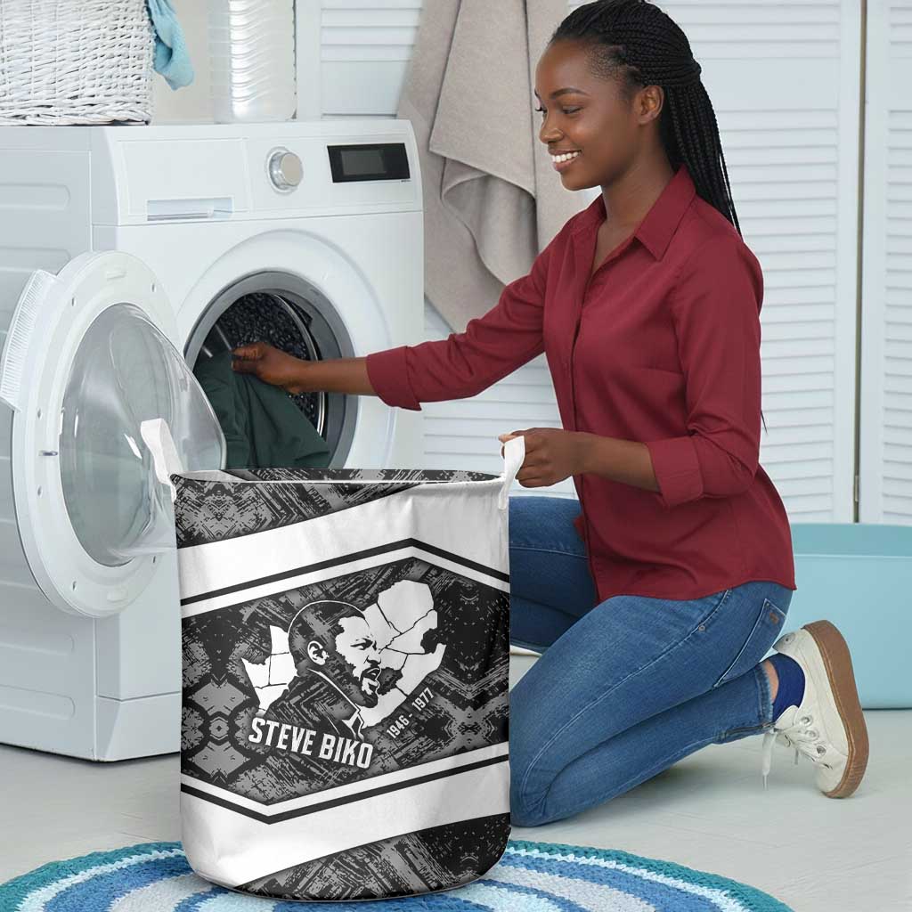 Steve Biko Laundry Basket with Monochrome Portrait, Ideas Do Not Die Quote - Wonder Print Shop