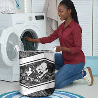 Steve Biko Laundry Basket with Monochrome Portrait, Ideas Do Not Die Quote - Wonder Print Shop