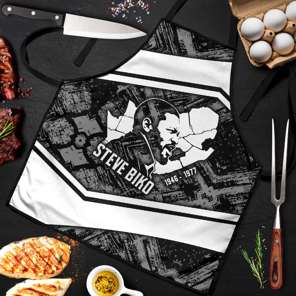 Steve Biko Apron with Monochrome Portrait, Ideas Do Not Die Quote - Wonder Print Shop