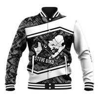 Steve Biko Baseball Jacket with Monochrome Portrait, Ideas Do Not Die Quote - Wonder Print Shop