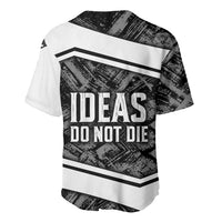 Steve Biko Baseball Jersey with Monochrome Portrait, Ideas Do Not Die Quote - Wonder Print Shop