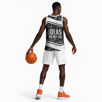 Steve Biko Basketball Jersey with Monochrome Portrait, Ideas Do Not Die Quote - Wonder Print Shop