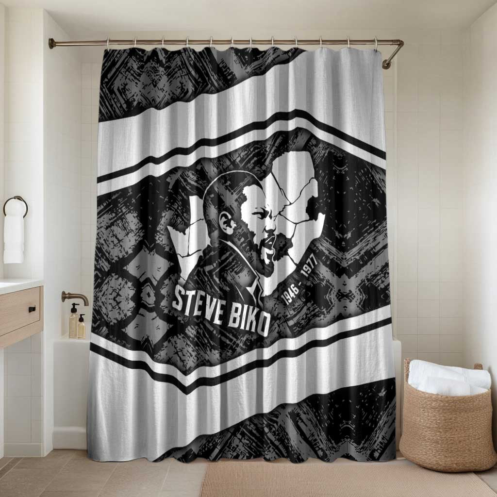 Steve Biko Bathroom Set with Monochrome Portrait, Ideas Do Not Die Quote - Wonder Print Shop