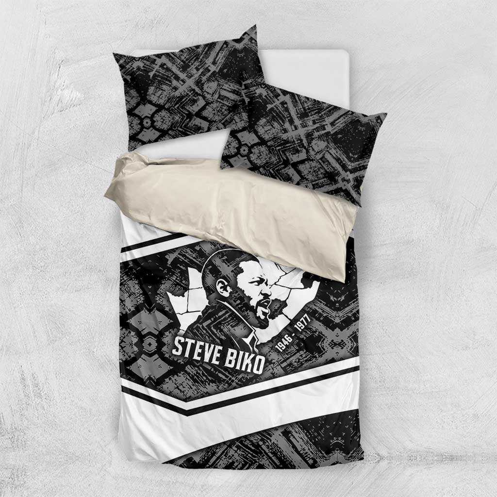 Steve Biko Bedding Set with Monochrome Portrait, Ideas Do Not Die Quote - Wonder Print Shop