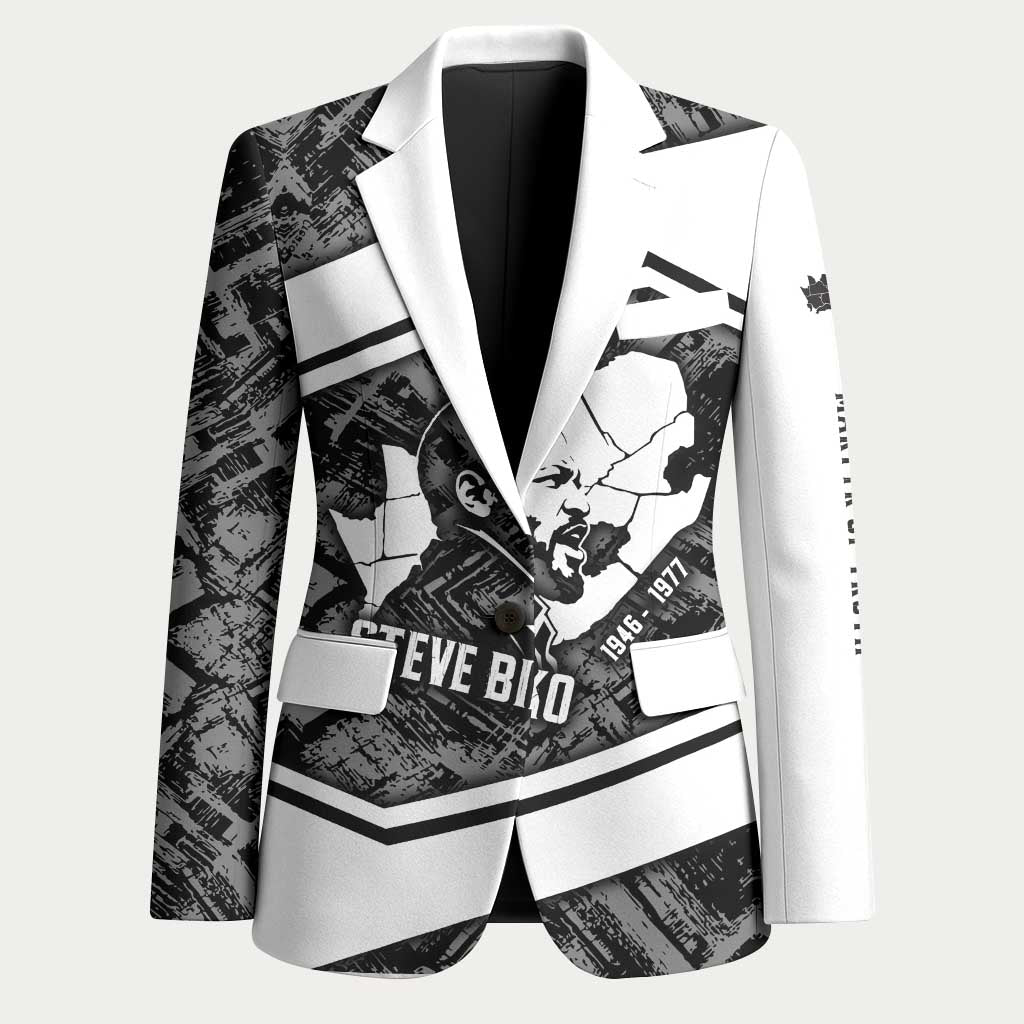 Steve Biko Blazer with Monochrome Portrait, Ideas Do Not Die Quote - Wonder Print Shop