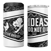 Steve Biko 4 in 1 Can Cooler Tumbler with Monochrome Portrait, Ideas Do Not Die Quote - Wonder Print Shop