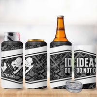 Steve Biko 4 in 1 Can Cooler Tumbler with Monochrome Portrait, Ideas Do Not Die Quote - Wonder Print Shop