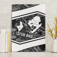 Steve Biko Canvas Wall Art with Monochrome Portrait, Ideas Do Not Die Quote - Wonder Print Shop