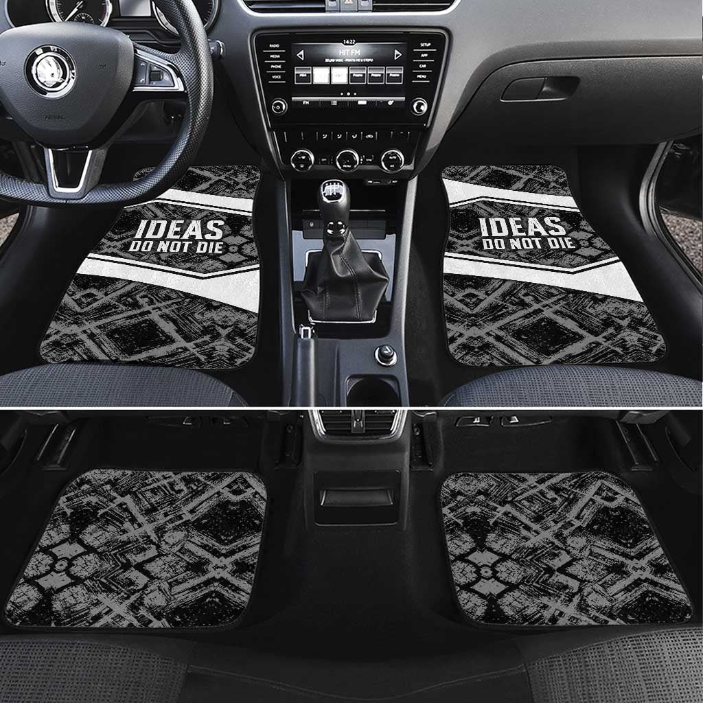 Steve Biko Car Mats with Monochrome Portrait, Ideas Do Not Die Quote - Wonder Print Shop