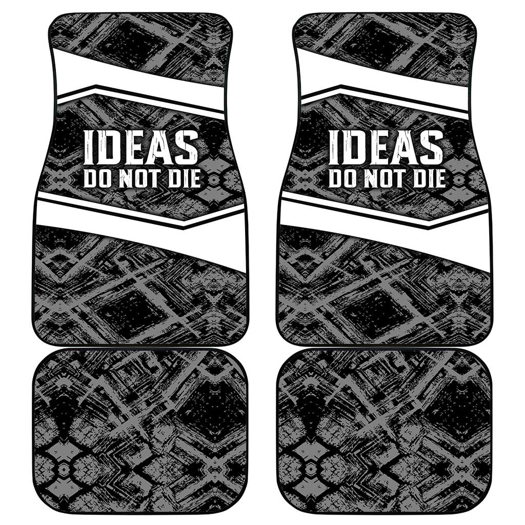 Steve Biko Car Mats with Monochrome Portrait, Ideas Do Not Die Quote - Wonder Print Shop