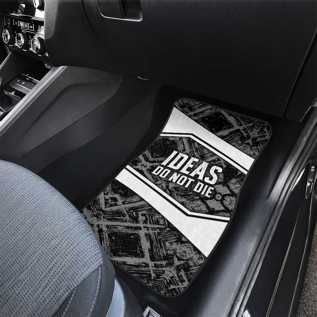 Steve Biko Car Mats with Monochrome Portrait, Ideas Do Not Die Quote - Wonder Print Shop
