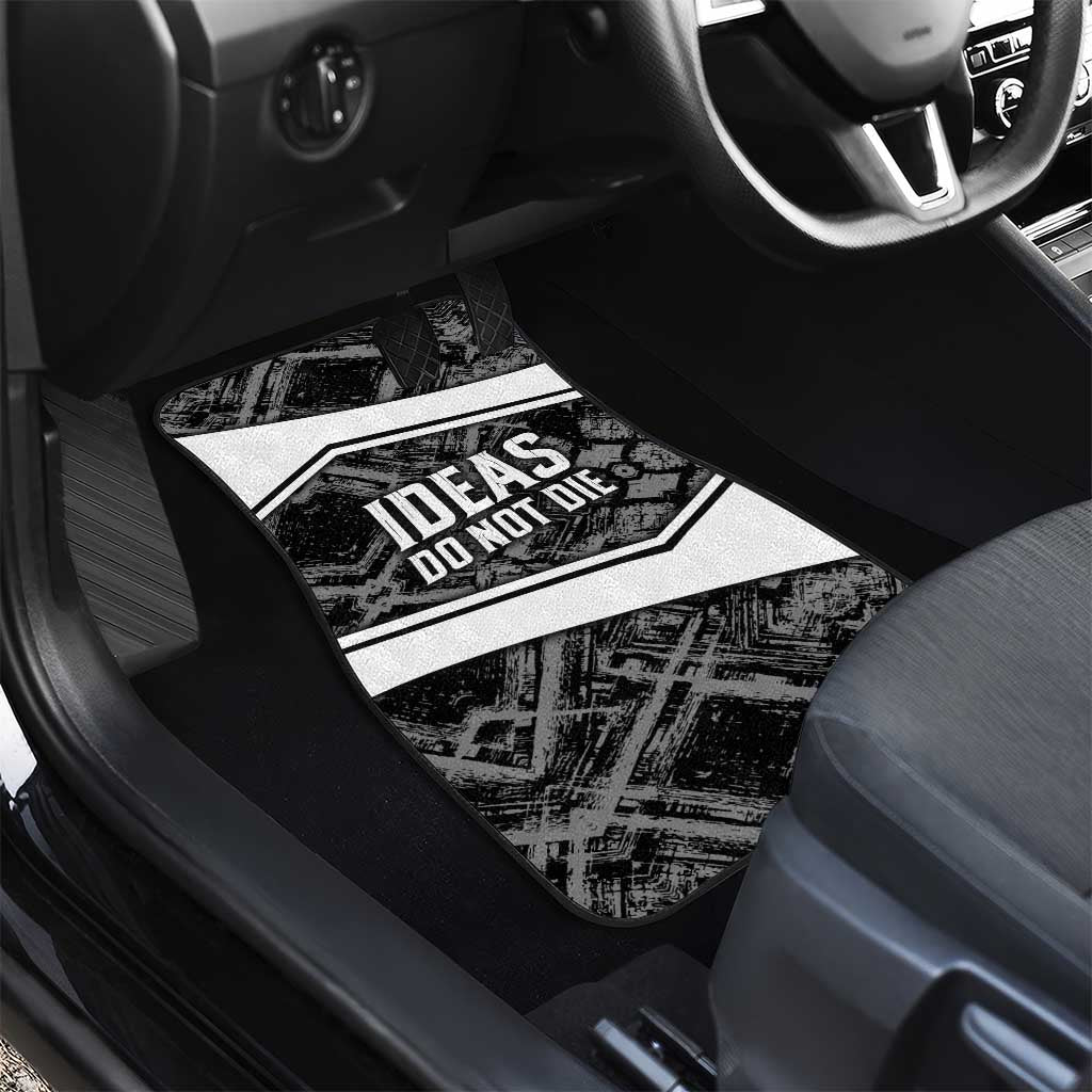 Steve Biko Car Mats with Monochrome Portrait, Ideas Do Not Die Quote - Wonder Print Shop