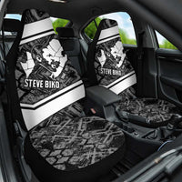 Steve Biko Car Seat Cover with Monochrome Portrait, Ideas Do Not Die Quote - Wonder Print Shop