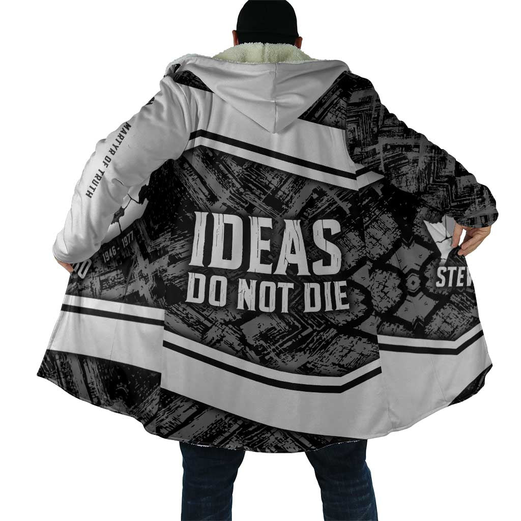 Steve Biko Cloak with Monochrome Portrait, Ideas Do Not Die Quote - Wonder Print Shop
