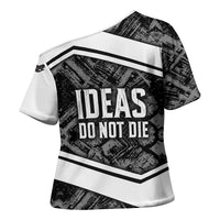 Steve Biko Cross Shoulder Shirt with Monochrome Portrait, Ideas Do Not Die Quote - Wonder Print Shop