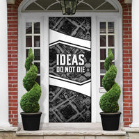 Steve Biko Door Cover with Monochrome Portrait, Ideas Do Not Die Quote - Wonder Print Shop