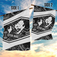 Steve Biko Garden Flag with Monochrome Portrait, Ideas Do Not Die Quote - Wonder Print Shop