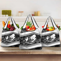 Steve Biko Grocery Bag with Monochrome Portrait, Ideas Do Not Die Quote - Wonder Print Shop
