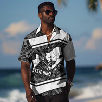 Steve Biko Hawaiian Shirt with Monochrome Portrait, Ideas Do Not Die Quote - Wonder Print Shop