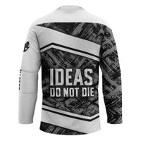 Steve Biko Hockey Jersey with Monochrome Portrait, Ideas Do Not Die Quote - Wonder Print Shop