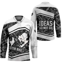 Steve Biko Hockey Jersey with Monochrome Portrait, Ideas Do Not Die Quote - Wonder Print Shop