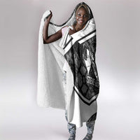 Steve Biko Hooded Blanket with Monochrome Portrait, Ideas Do Not Die Quote - Wonder Print Shop