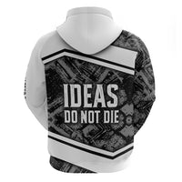 Steve Biko Hoodie with Monochrome Portrait, Ideas Do Not Die Quote - Wonder Print Shop