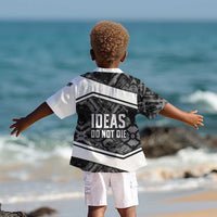 Steve Biko Kid Hawaiian Shirt with Monochrome Portrait, Ideas Do Not Die Quote - Wonder Print Shop