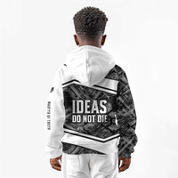 Steve Biko Kid Hoodie with Monochrome Portrait, Ideas Do Not Die Quote - Wonder Print Shop