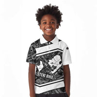 Steve Biko Kid Polo Shirt with Monochrome Portrait, Ideas Do Not Die Quote - Wonder Print Shop
