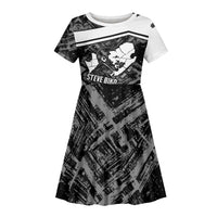 Steve Biko Kid Short Sleeve Dress with Monochrome Portrait, Ideas Do Not Die Quote - Wonder Print Shop