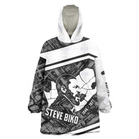 Steve Biko Kid Wearable Blanket Hoodie with Monochrome Portrait, Ideas Do Not Die Quote - Wonder Print Shop