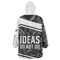 Steve Biko Kid Wearable Blanket Hoodie with Monochrome Portrait, Ideas Do Not Die Quote - Wonder Print Shop